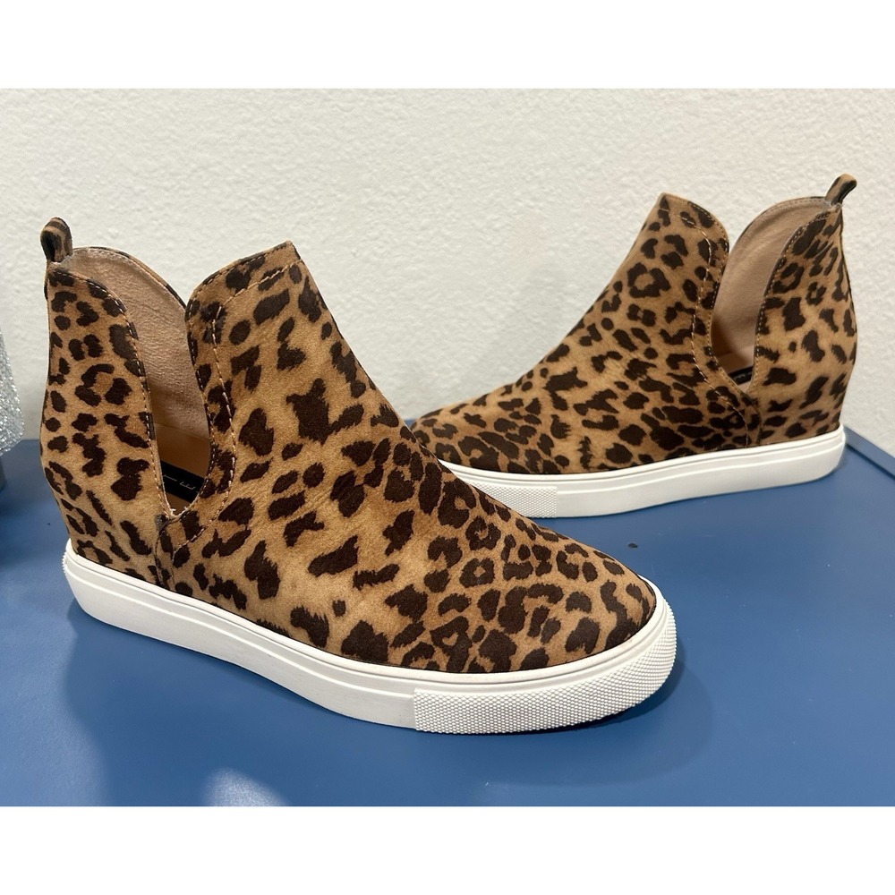 STEVEN by Steve Madden Camryn Hidden Wedge Animal Print Athlesiure‎ Sneakers 8